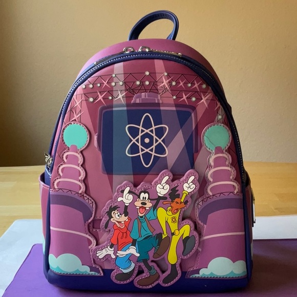 🎤🪩 LOUNGEFLY POWERLINE EYE TO EYE GLOW MINI BACKPACK AND FUNKO POP BUNDLE 🎤🪩 - Picture 5 of 16